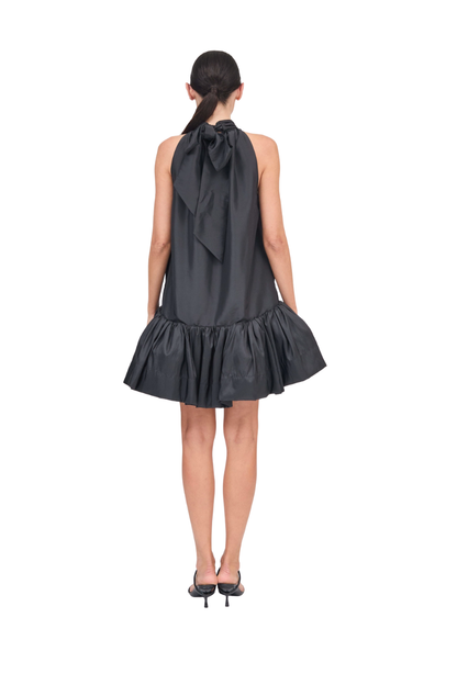 Hope Bow Tie Mini Dress in Black