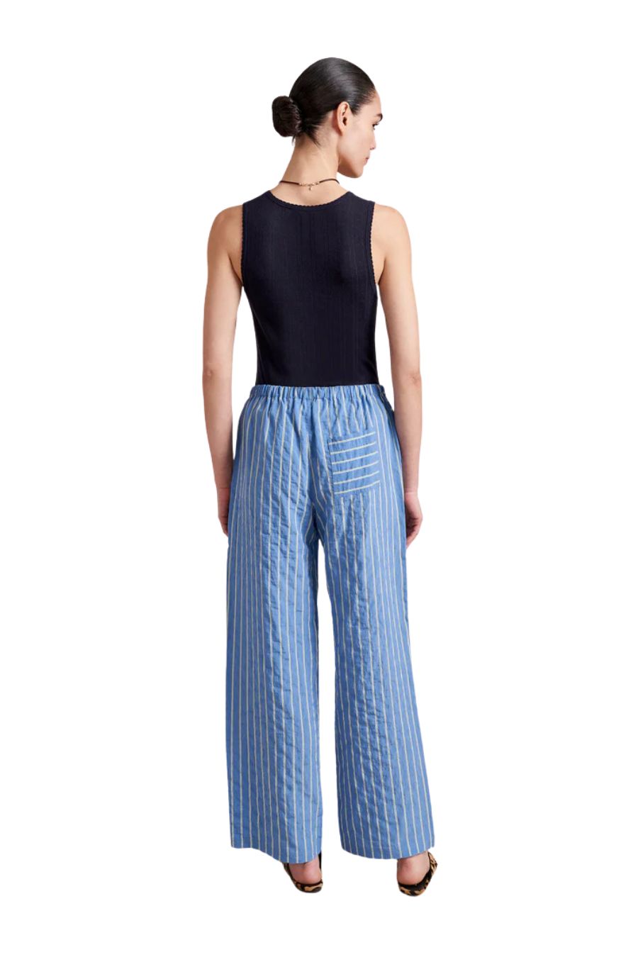 Tangier Pant in Chambray Stripe