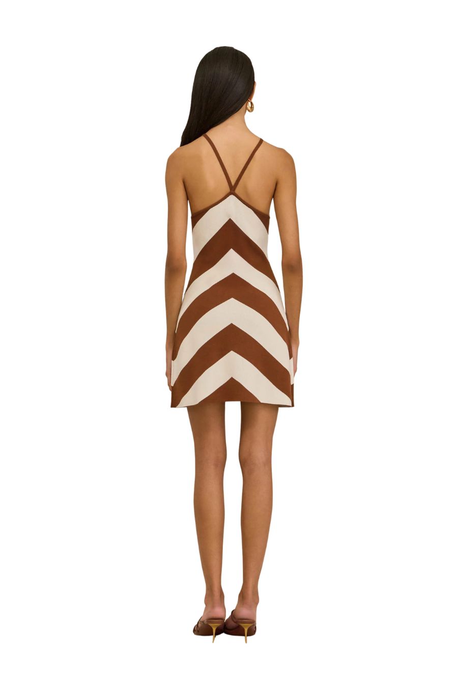 Nelson Dress in Large Saddle Stripe
