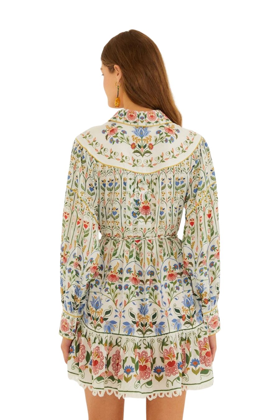 Stitch Garden Mini Dress in Off-White