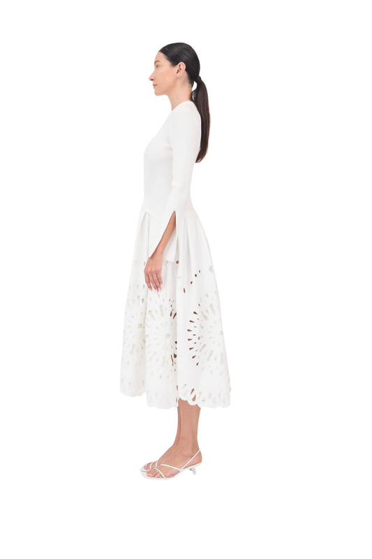 Daila Midi Dress in White