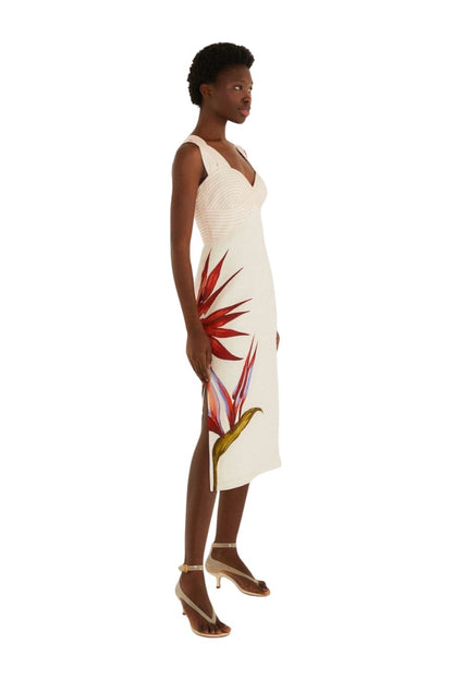 Strelitzia Midi Dress in Sand