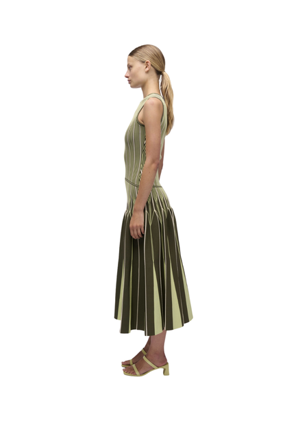 Oaklen Midi Dress in Pine Green