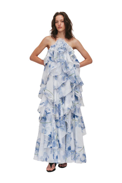 Pandorea Layered Maxi Dress in Iris