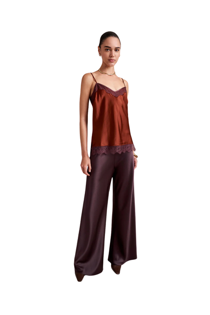 Colby Pant in Chocolate Satin