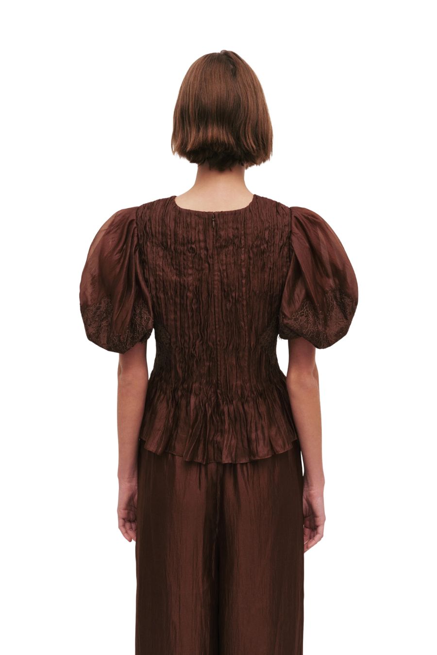 Ophelia Lace Top in Chocolate
