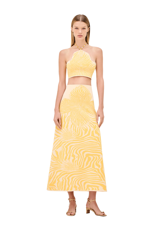 Gala Top in Yellow Bloom