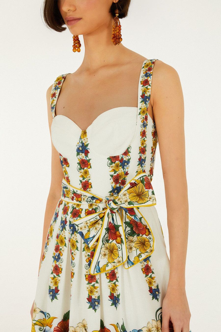 Tropi Mini Dress in Off-White