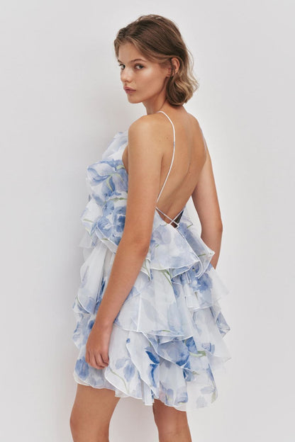 Pandorea Layered Mini Dress in Iris