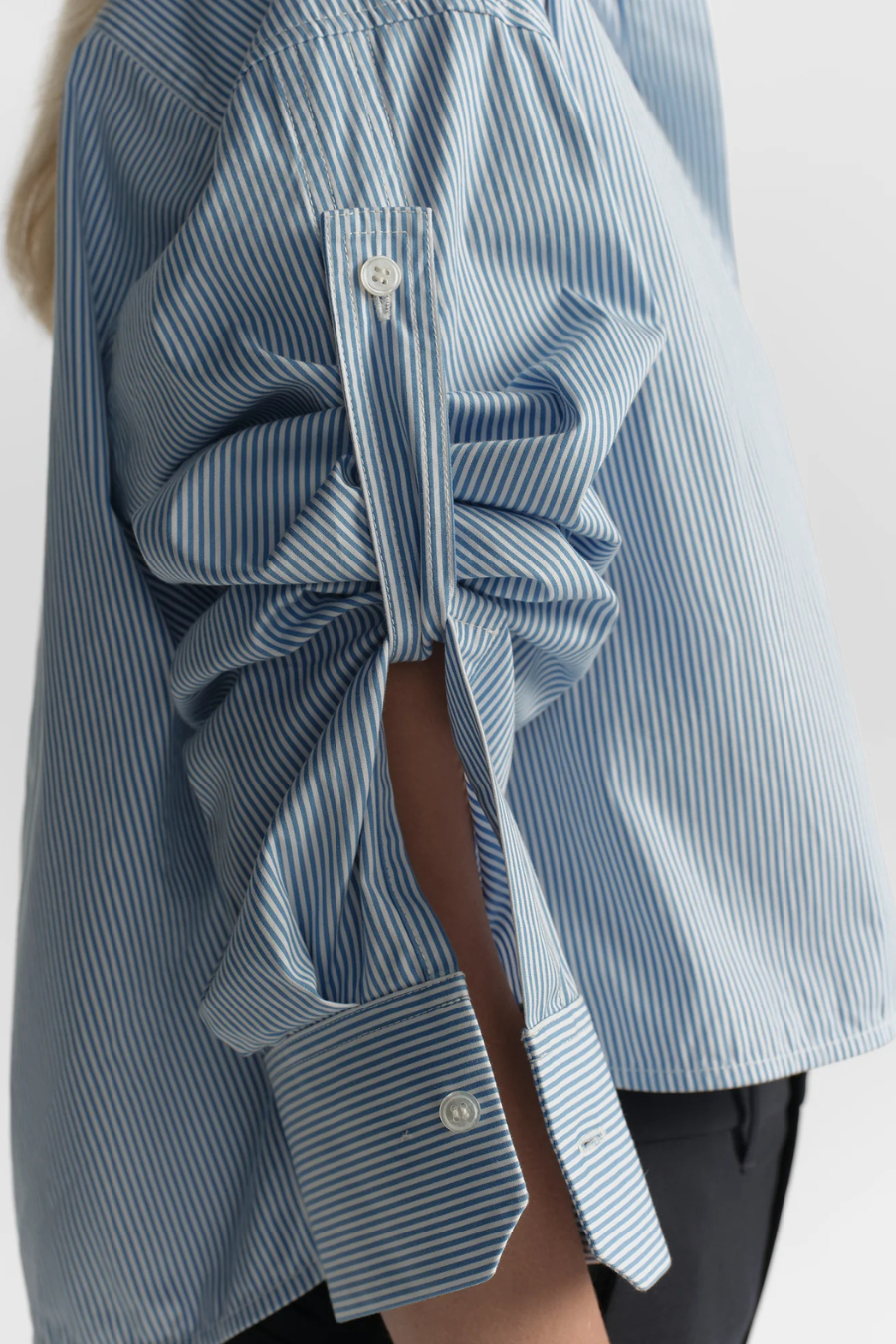 Maude Top in French Blue/White