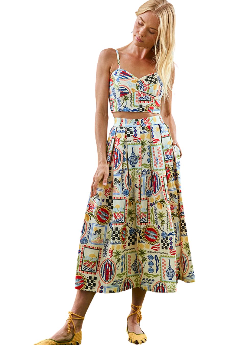 Eva Skirt in Coastal Conversation