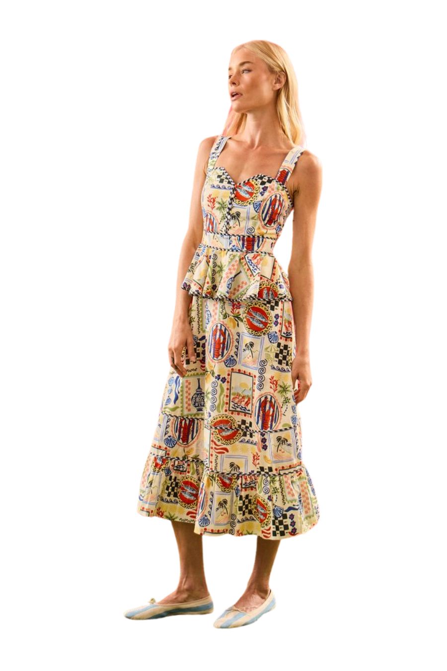 Lacey Dress in Coastal Conversation