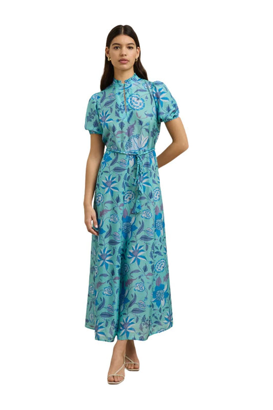 Oceanus Dress in Shellflower Blue