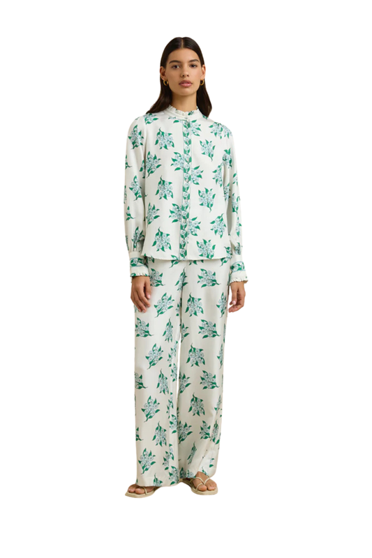 Nyra Shirt in Emerald Blossom