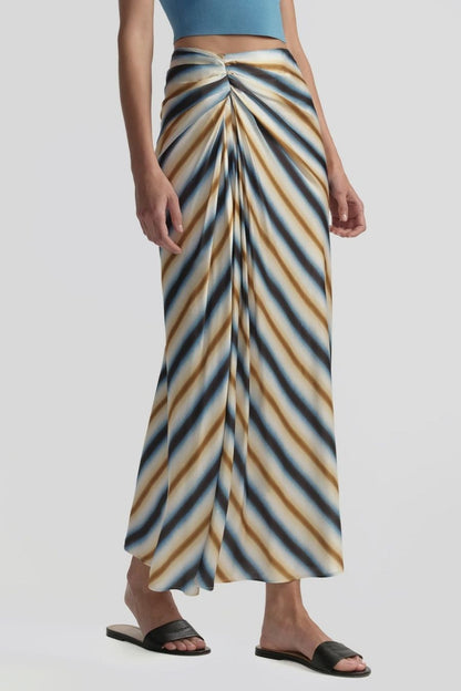 Jean Skirt in Tahoe Blue/Milk Chocolate