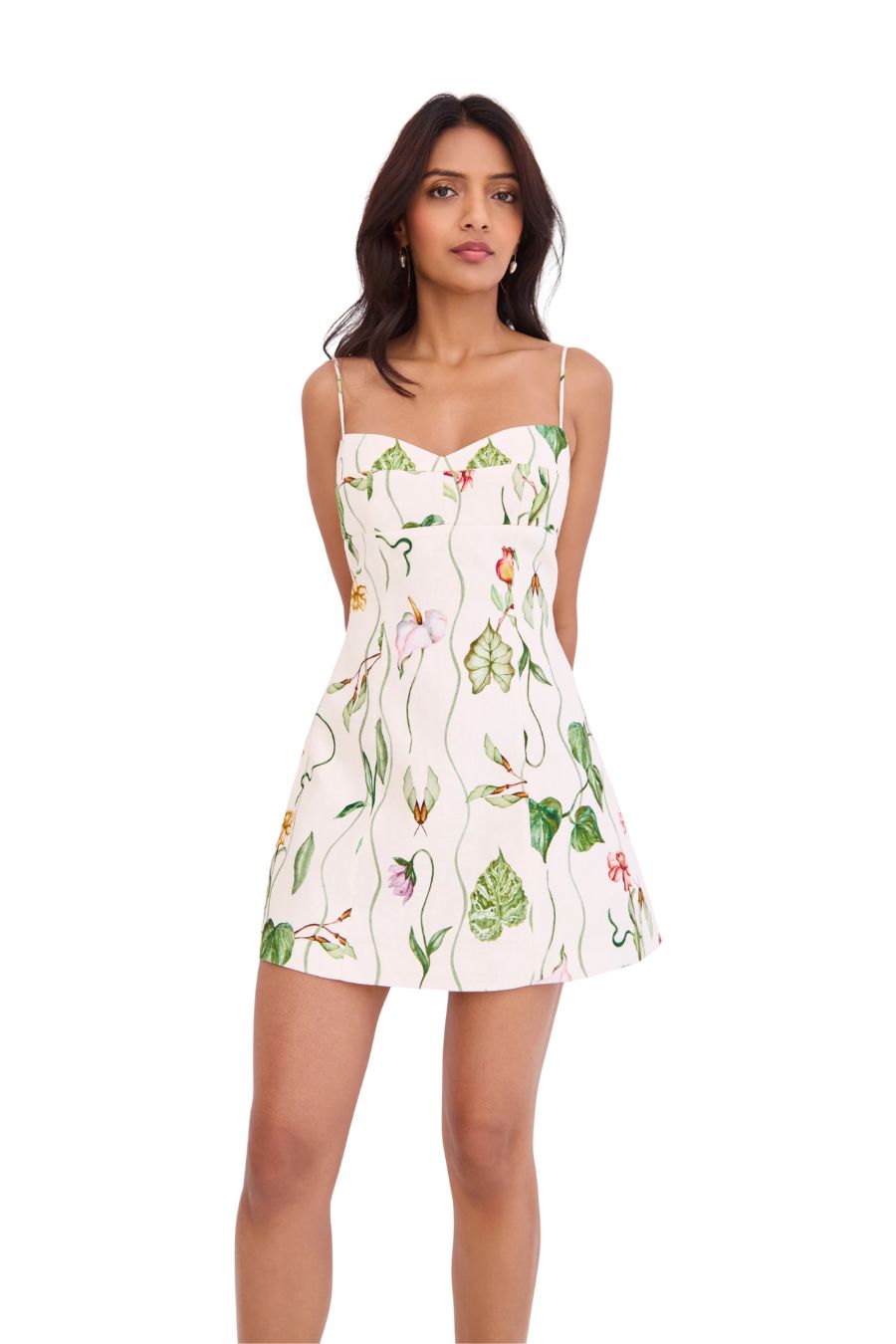 Cherry Mini Dress in Flora Trail Ivory