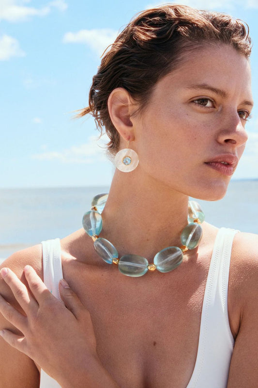 Taj Blue Topaz Earrings