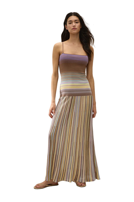 Esenia Knit Dress in Daniela Stripe Mocha
