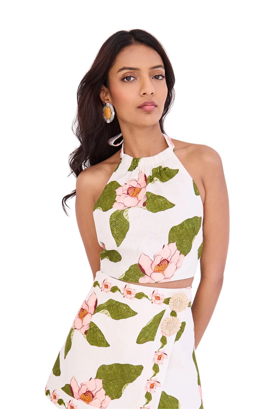 Dahlia Top in Lotus Ivory