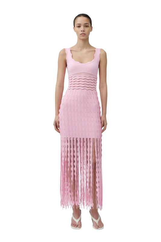 Brionne Scalloped Midi Dress in Daisy