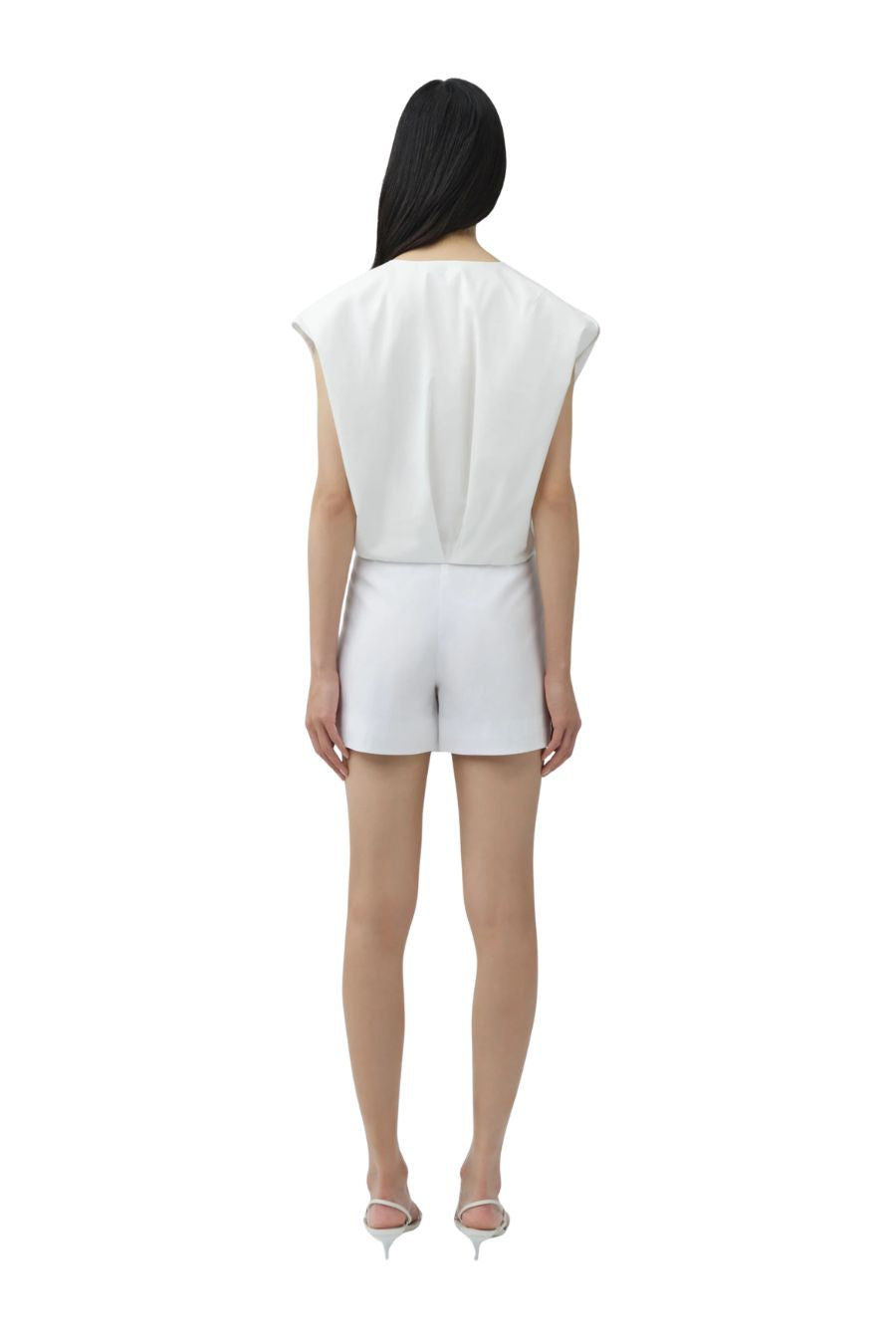 Devlin Pleated Mini Skort in White
