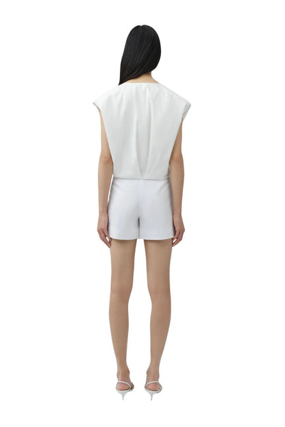 Devlin Pleated Mini Skort in White