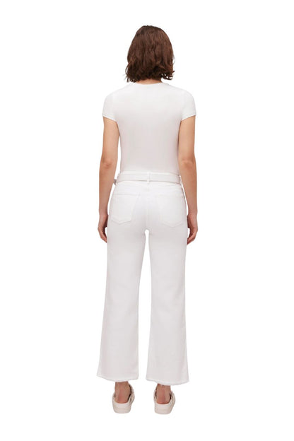 Jude Wide Leg in Distressed White