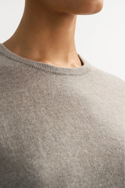 Short Sleeve Crewneck in Greige