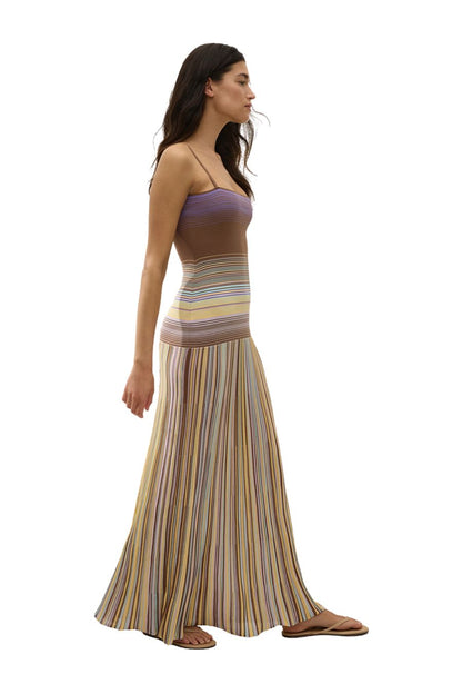 Esenia Knit Dress in Daniela Stripe Mocha