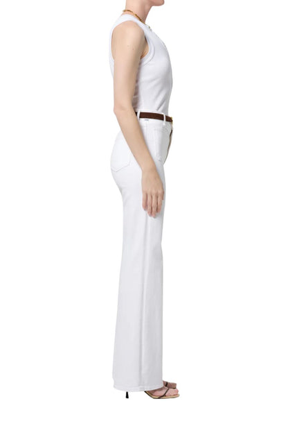 Kimberly Patch Pocket Flare in Soft White