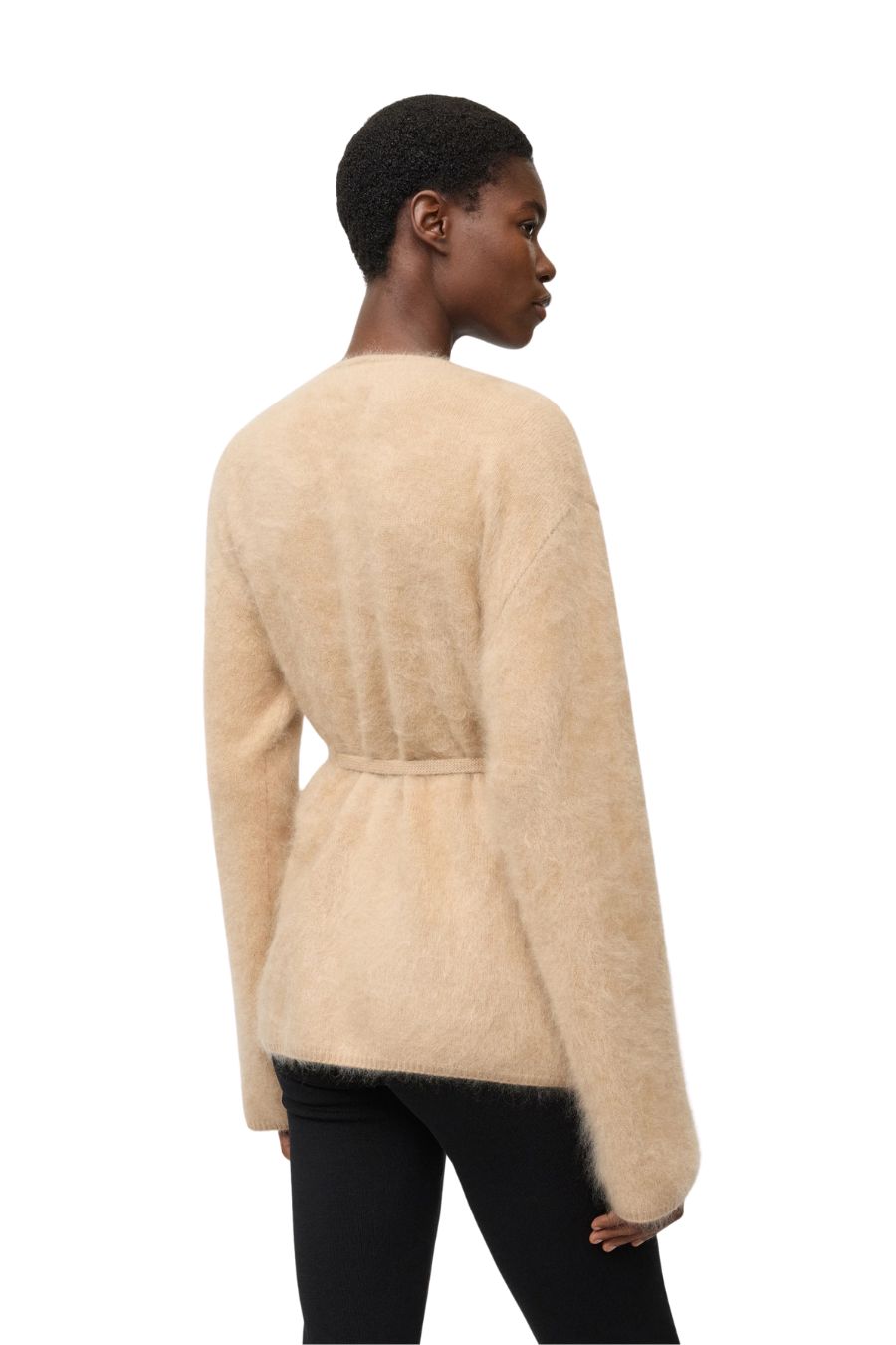 Brushed Cardigan in Camel