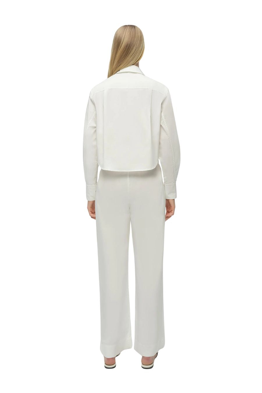 Renata Cropped Shirt in White