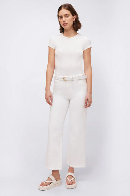Jude Wide Leg in Distressed White