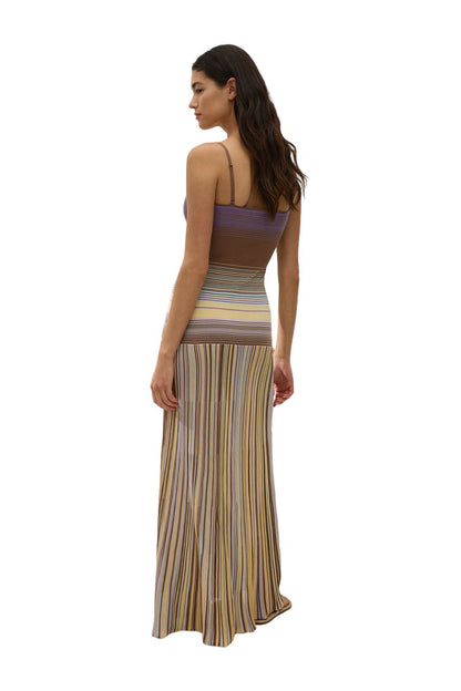 Esenia Knit Dress in Daniela Stripe Mocha