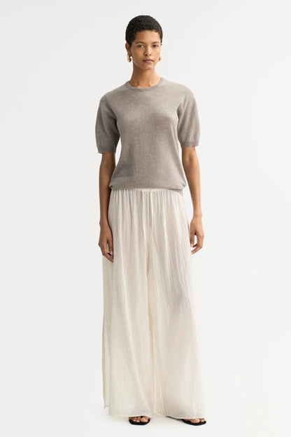 Short Sleeve Crewneck in Greige