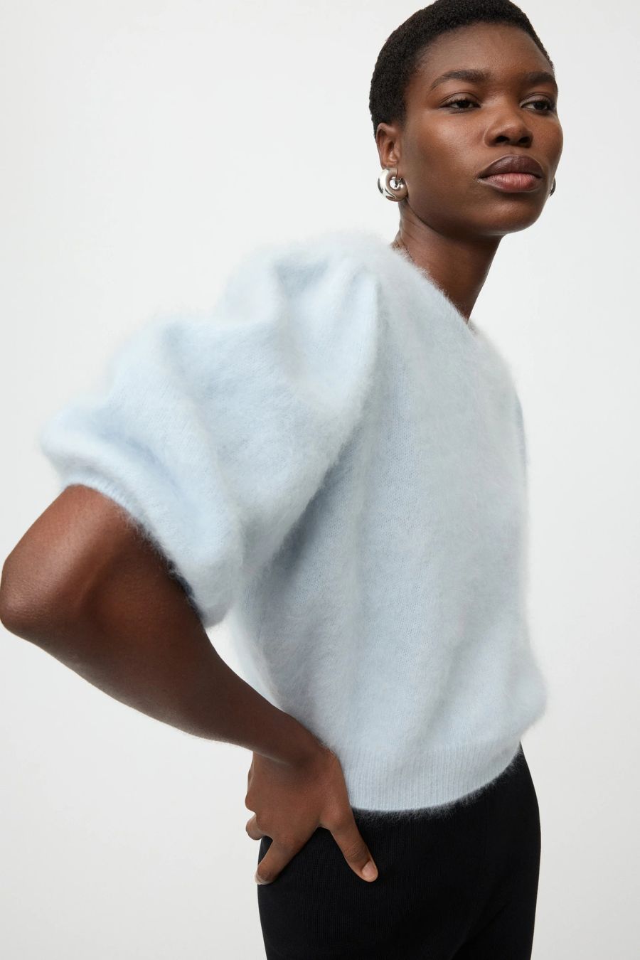 Brushed Top in Ice Blue