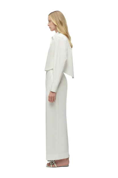 Renata Cropped Shirt in White