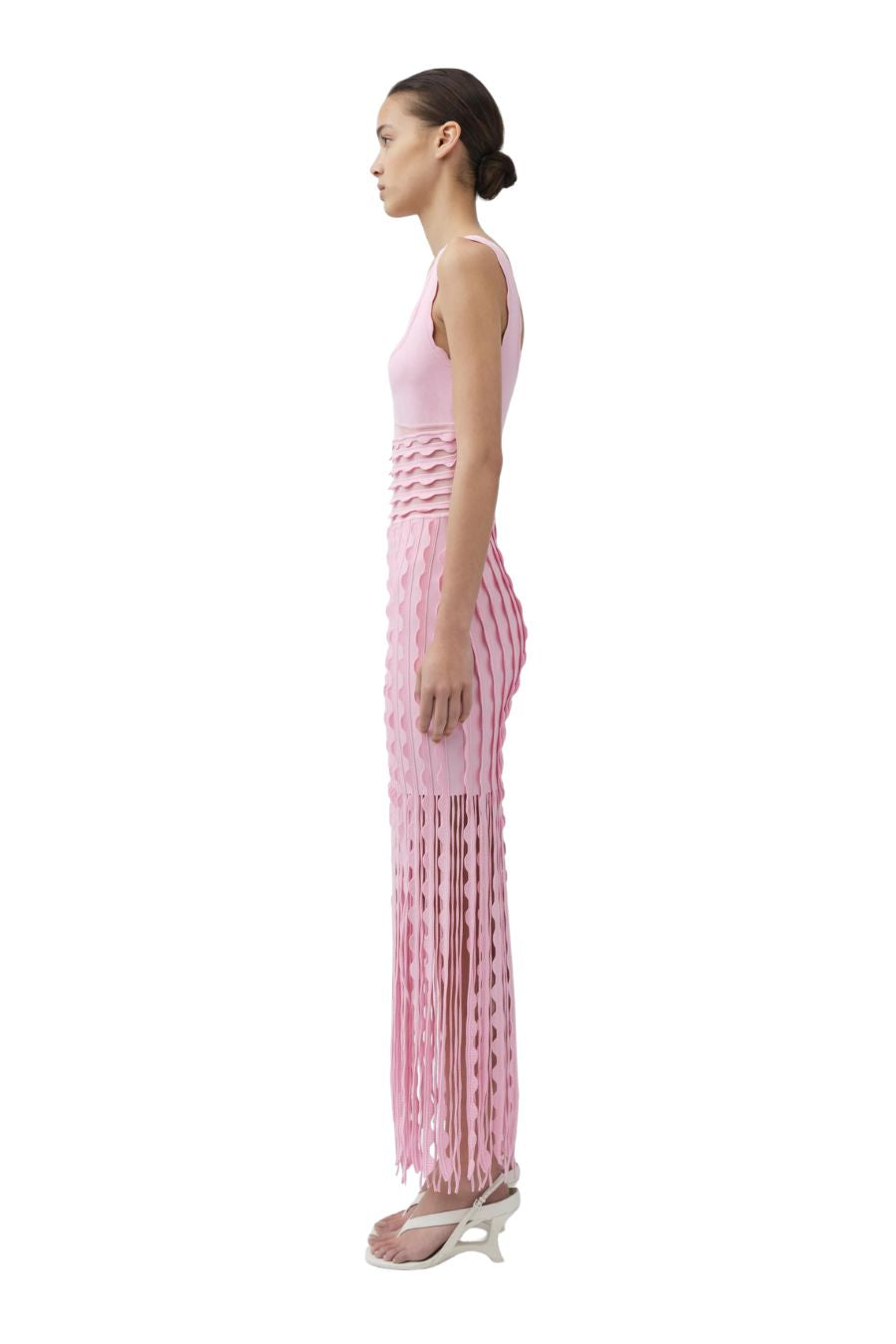Brionne Scalloped Midi Dress in Daisy
