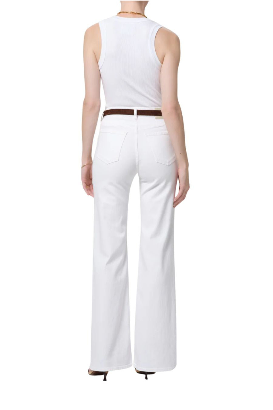 Kimberly Patch Pocket Flare in Soft White