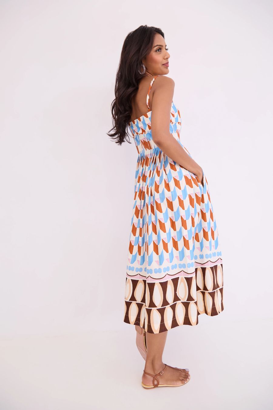 Sea Island Dress in Talavera Tile Ivory