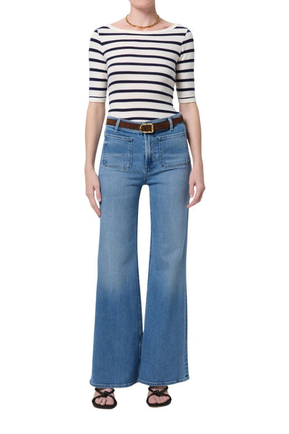 Kimberly Patch Pocket Flare in Adore