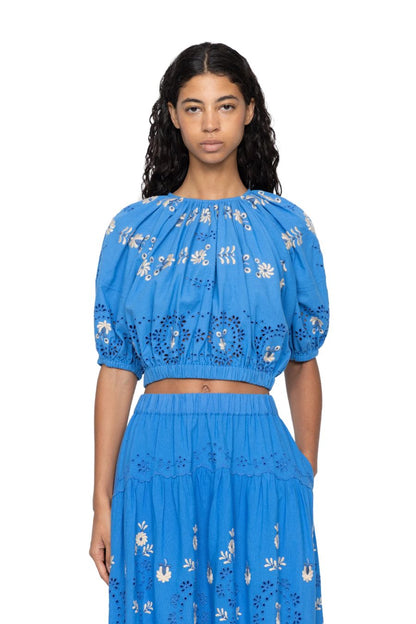 Catharina Bubble Top in Blue