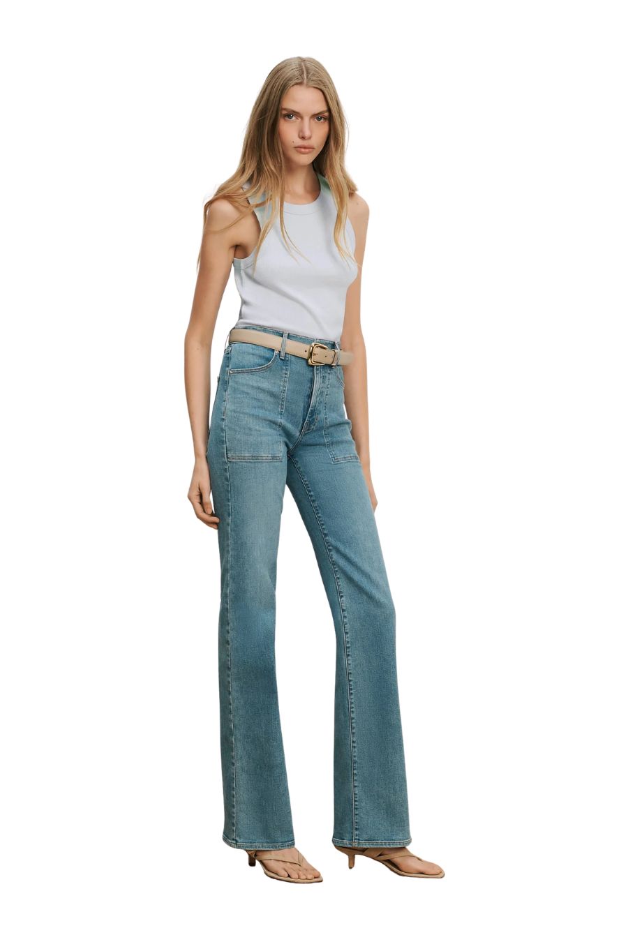 Jordyn Cropped Tank in River Mist