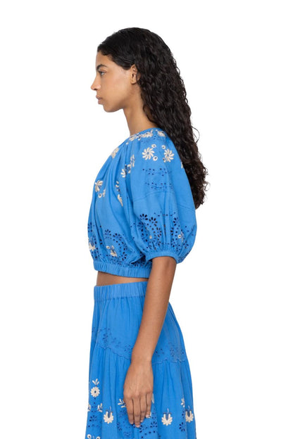 Catharina Bubble Top in Blue