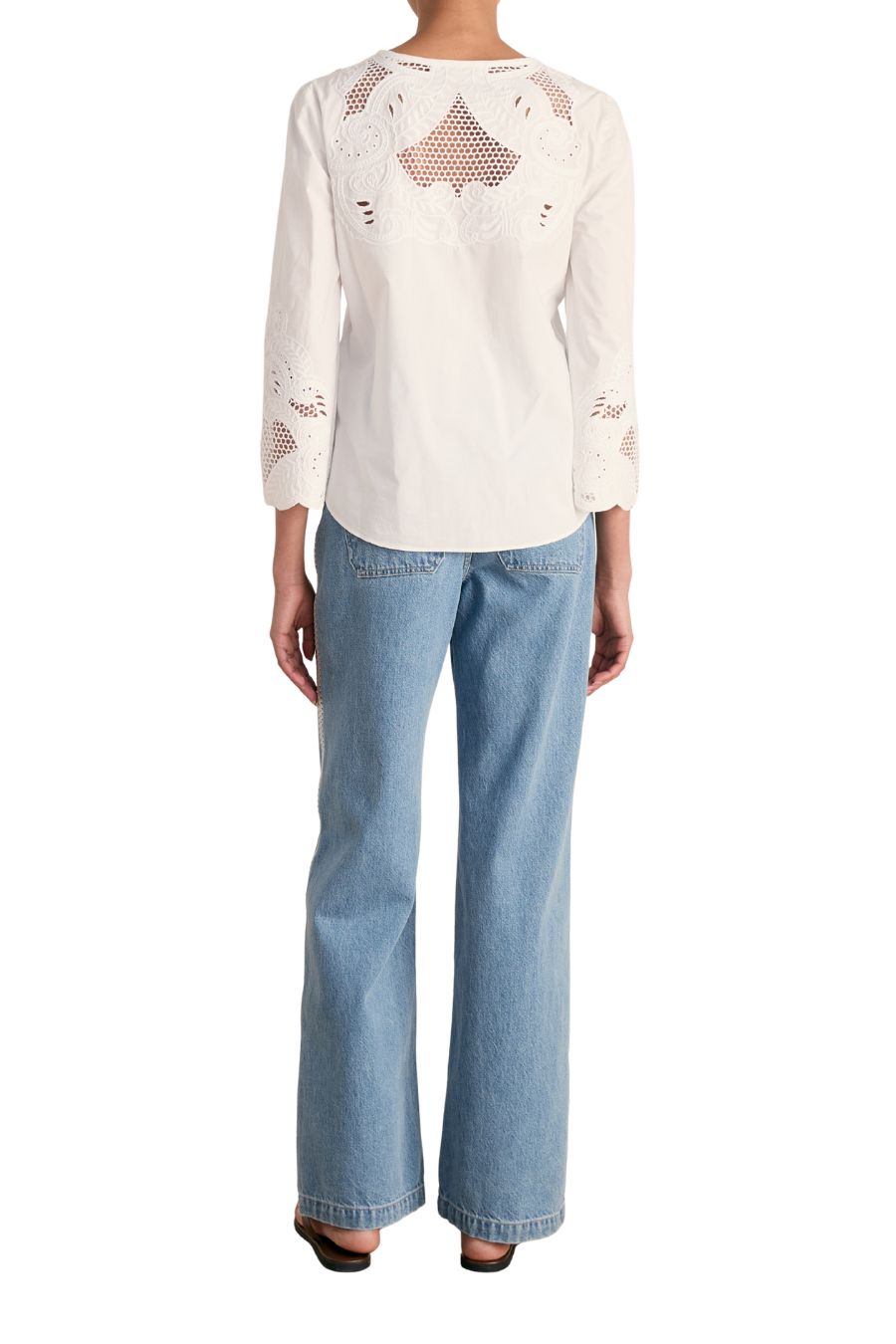 Taylor High Rise Wide Leg in Halo Blue