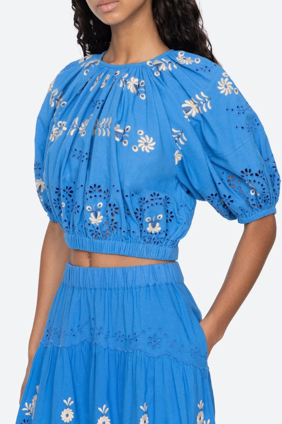 Catharina Bubble Top in Blue