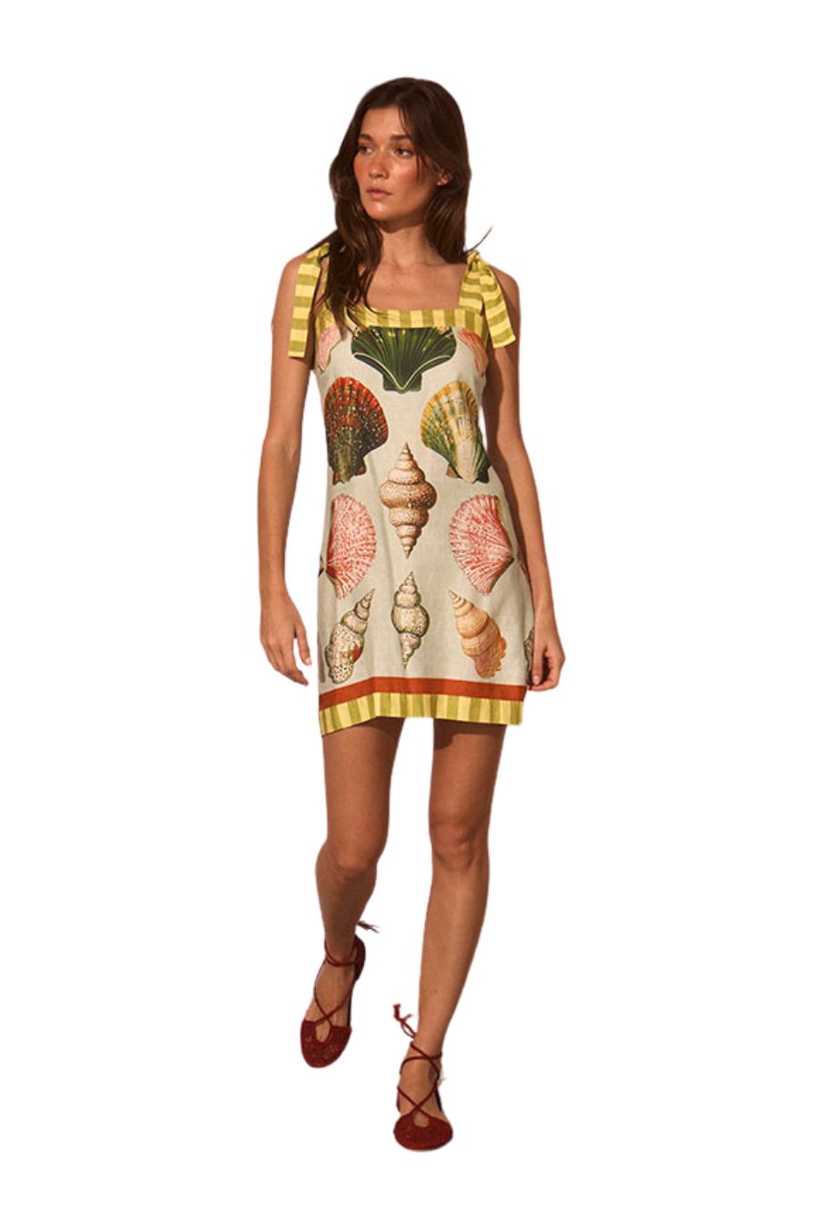 Alba Dress in Somers Shell Mint