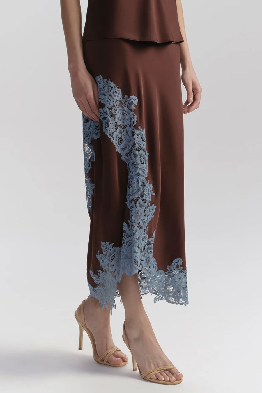 Olivia Skirt in Ganache/French Blue