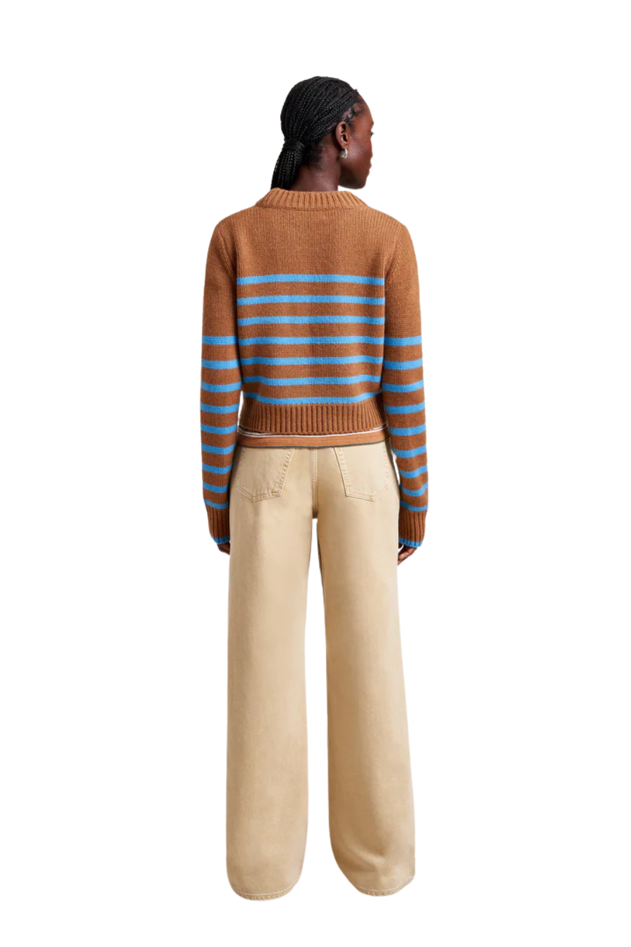 Mini Marin Sweater in Camel/Cerulean