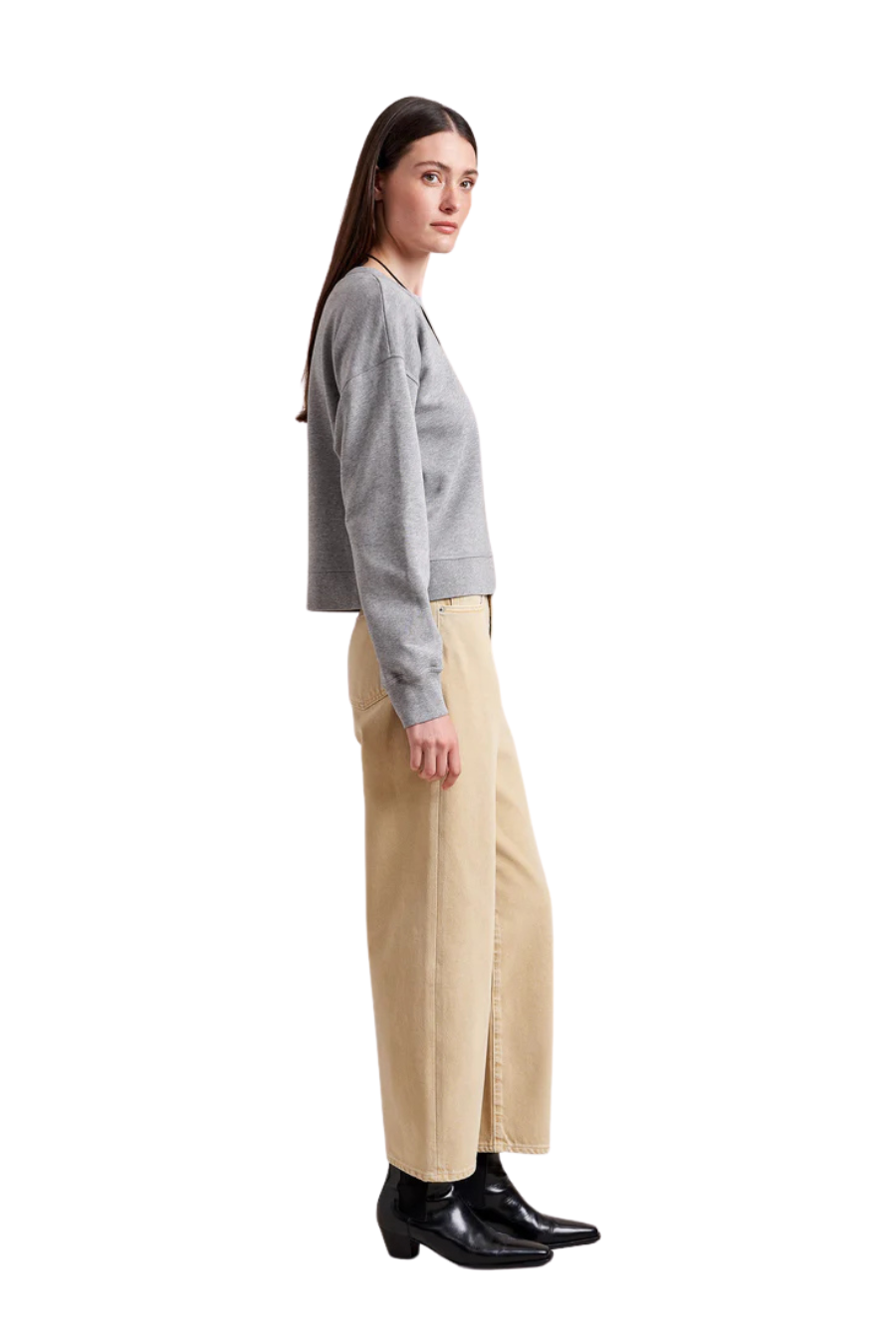 Marilyn Mid-Rise Barrel Jean in Billy